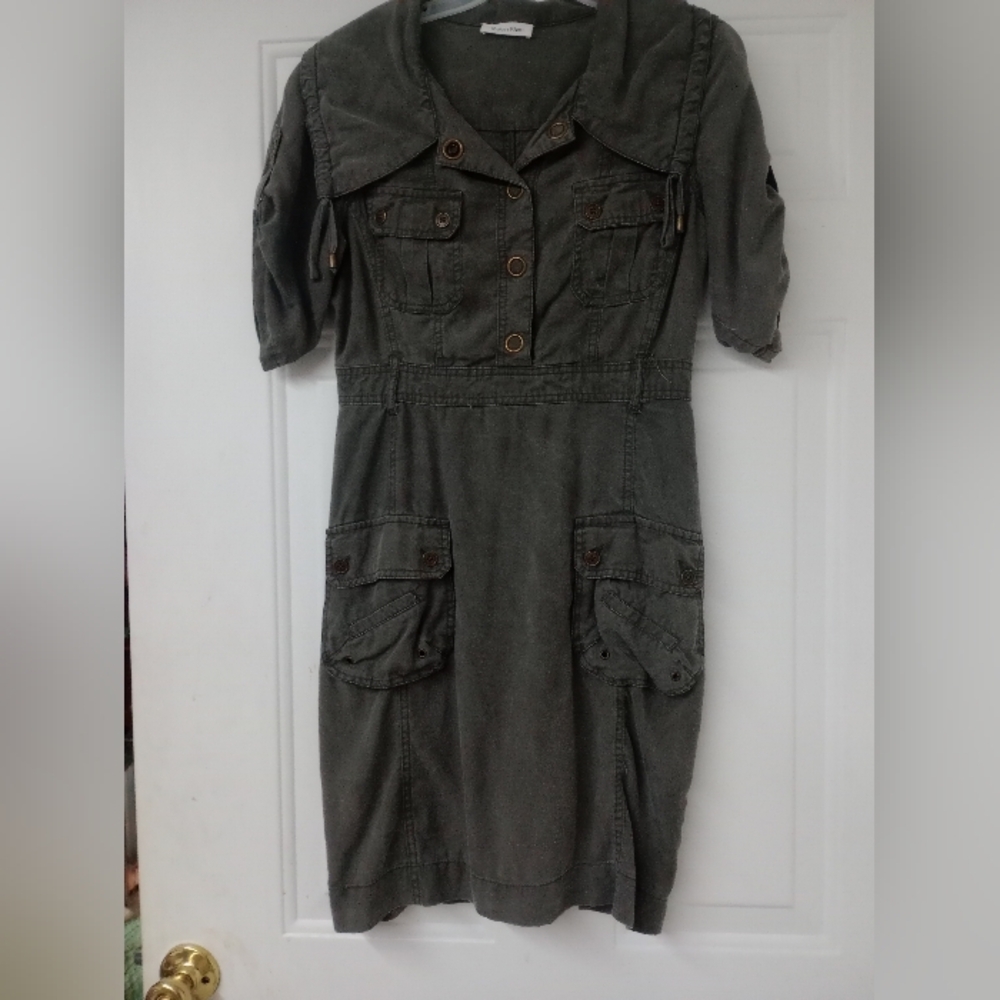 Calvin Klein Gray Utility Dress
